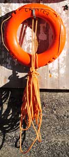 Life buoy on the south Pier, Craster
